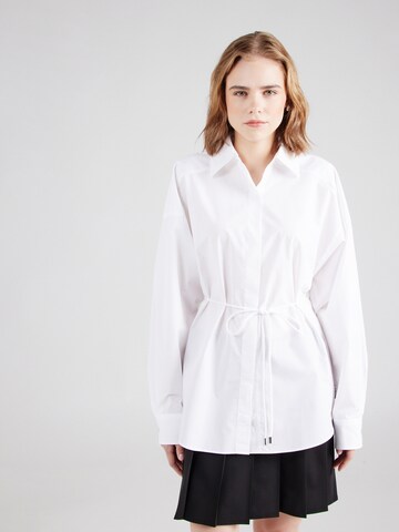HUGO Блуза 'Eanna' в бяло: отпред