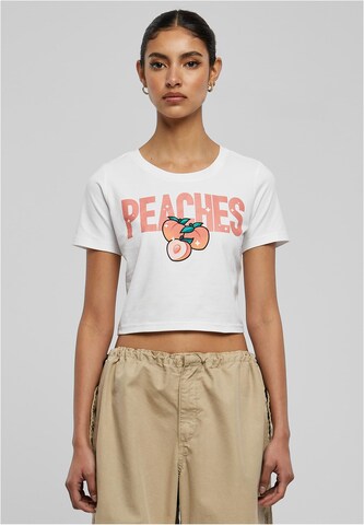 T-shirt 'Peaches' Mister Tee en blanc : devant