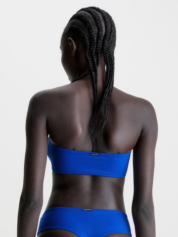 Calvin Klein Swimwear Bandeau Bikinitop 'Core Archive' in Blau