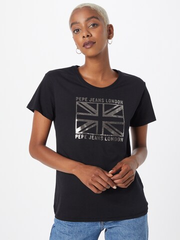 T-shirt 'ZELDA' Pepe Jeans en noir : devant