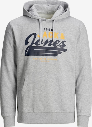 Jack & Jones Plus Hoodie in navy / gelb / hellgrau, Produktansicht