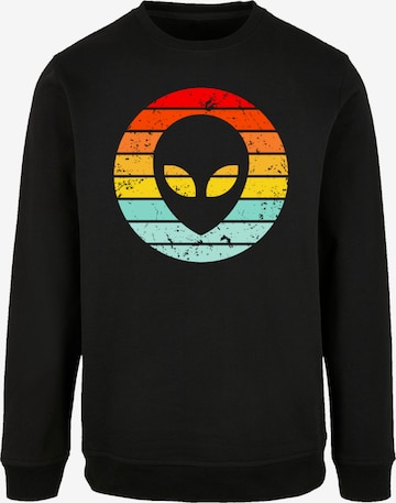 Sweat-shirt 'Alien Retro Sonnenuntergang' F4NT4STIC en noir : devant