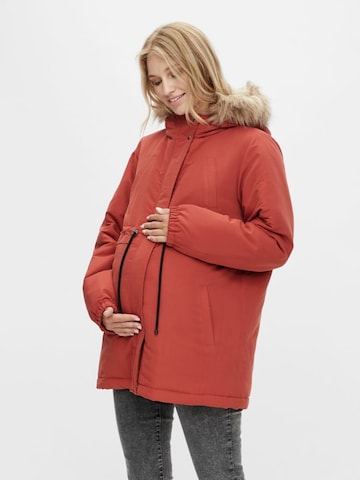 MAMALICIOUS Winter Parka 'Jessa' in Red: front