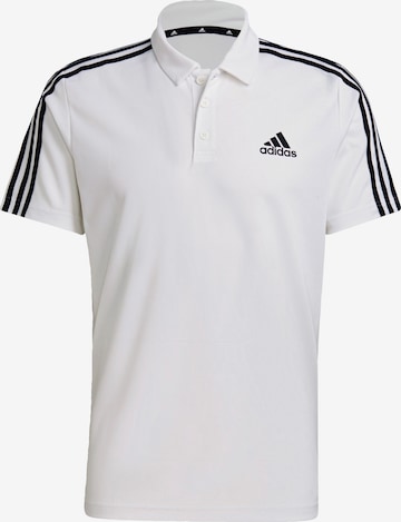 T-Shirt fonctionnel 'Primeblue Designed To Move 3-Stripes' ADIDAS SPORTSWEAR en blanc : devant