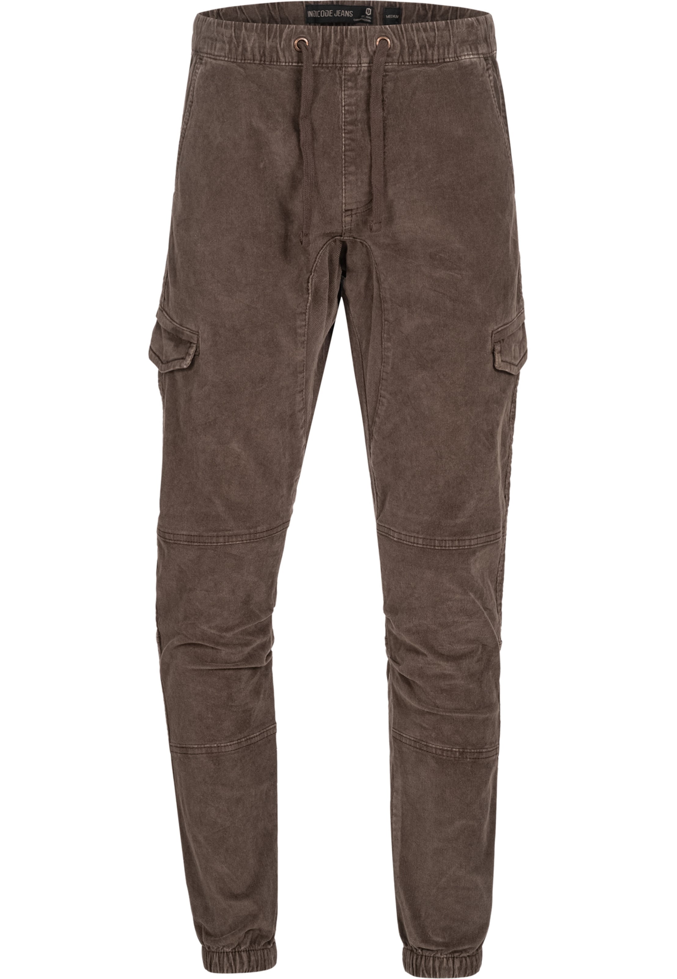 INDICODE JEANS Regular Cargobroek ' Walker ' in Bruin: voorkant