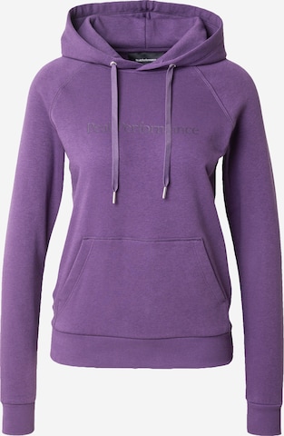 PEAK PERFORMANCE Athletic Sweatshirt 'Ground' in Purple: front