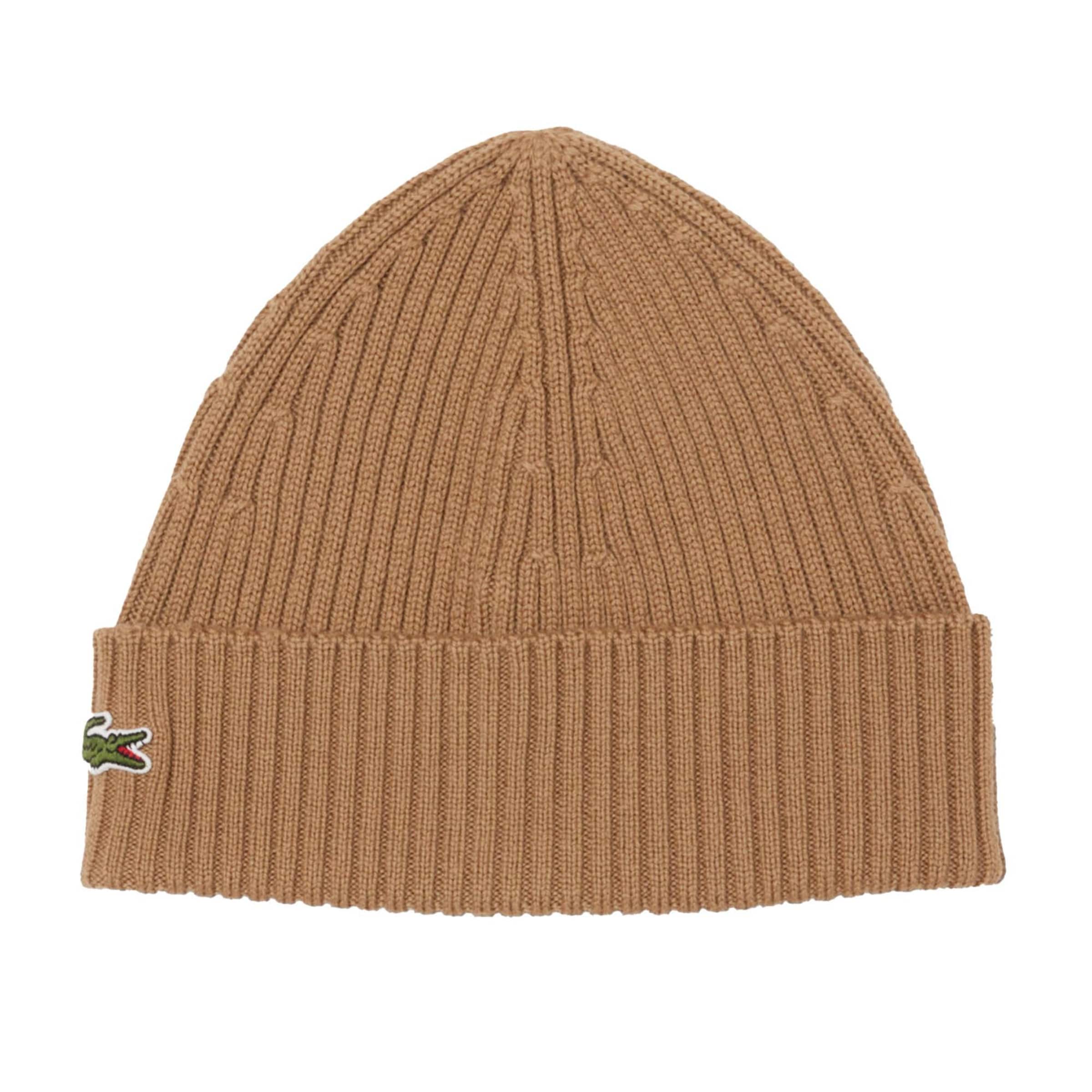 LACOSTE Beanie in Brown: front