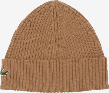 LACOSTE Beanie in Brown: front