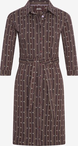 4funkyflavours Shirt Dress 'Gotta Make Up Your Mind' in Brown: front