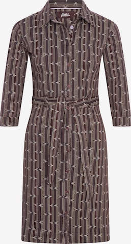 4funkyflavours Shirt Dress 'Gotta Make Up Your Mind' in Brown: front