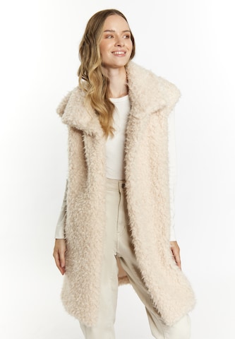 Gilet di DreiMaster Vintage in beige: frontale