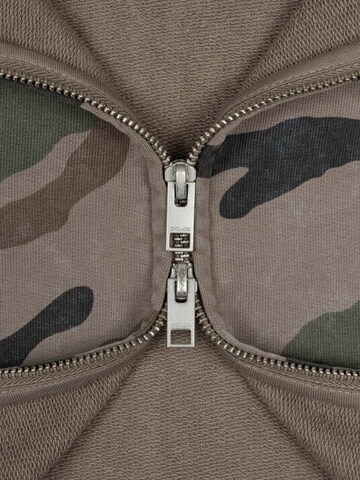 ENRAGE Sweatshirt 'CAMO ZIP' in Grün