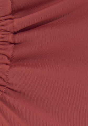 LASCANA Bustier Badeanzug in Rot