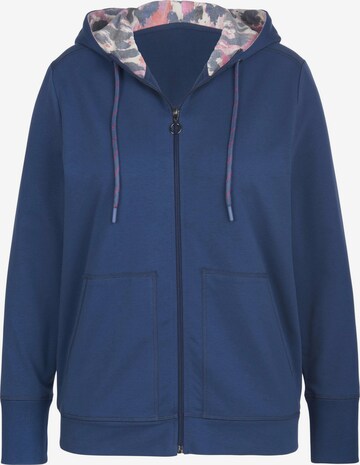 Emilia Lay Zip-Up Hoodie in Blue: front