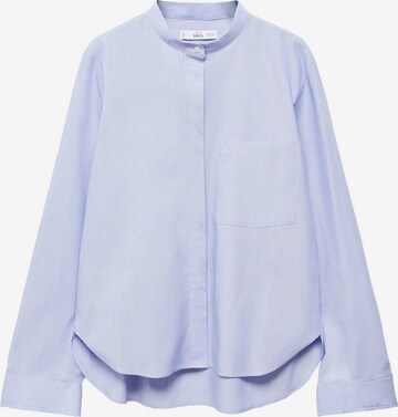 MANGO Blouse 'LUCAS' in Blauw: voorkant