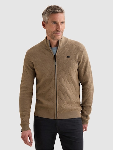 VANGUARD Kardigan 'Bonded cotton cardigan with allover textured pattern' w kolorze biały: przód