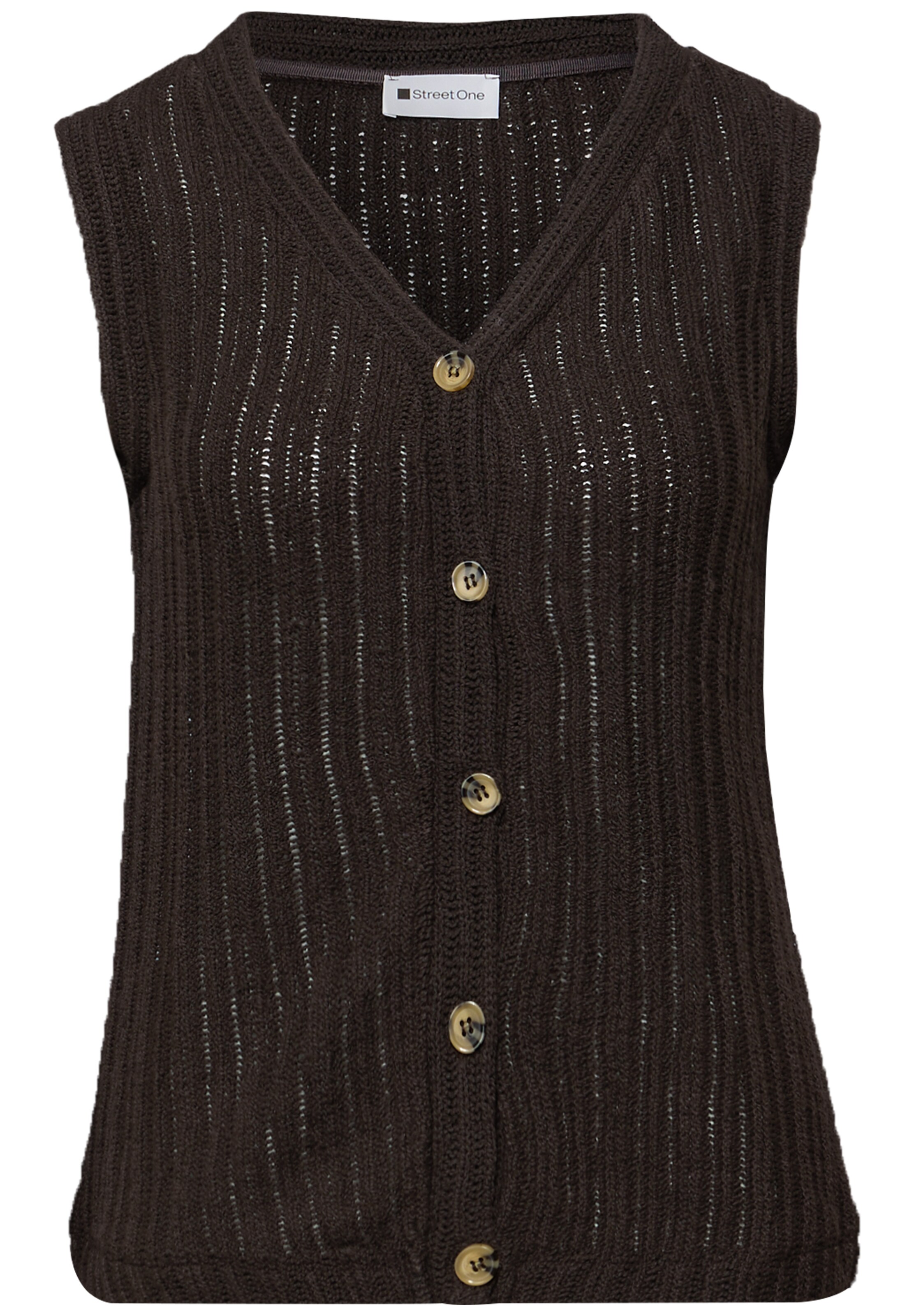 STREET ONE Knitted Vest in Chocolate, Item view