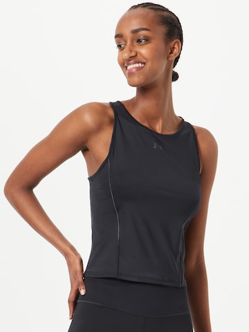 Sport top de la UNDER ARMOUR pe negru: față