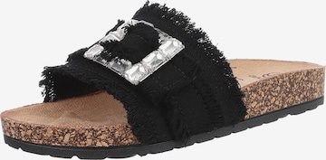Ital-Design Mules in Black: front