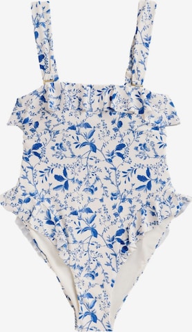 Costum de baie modelator de la Next pe bej: față