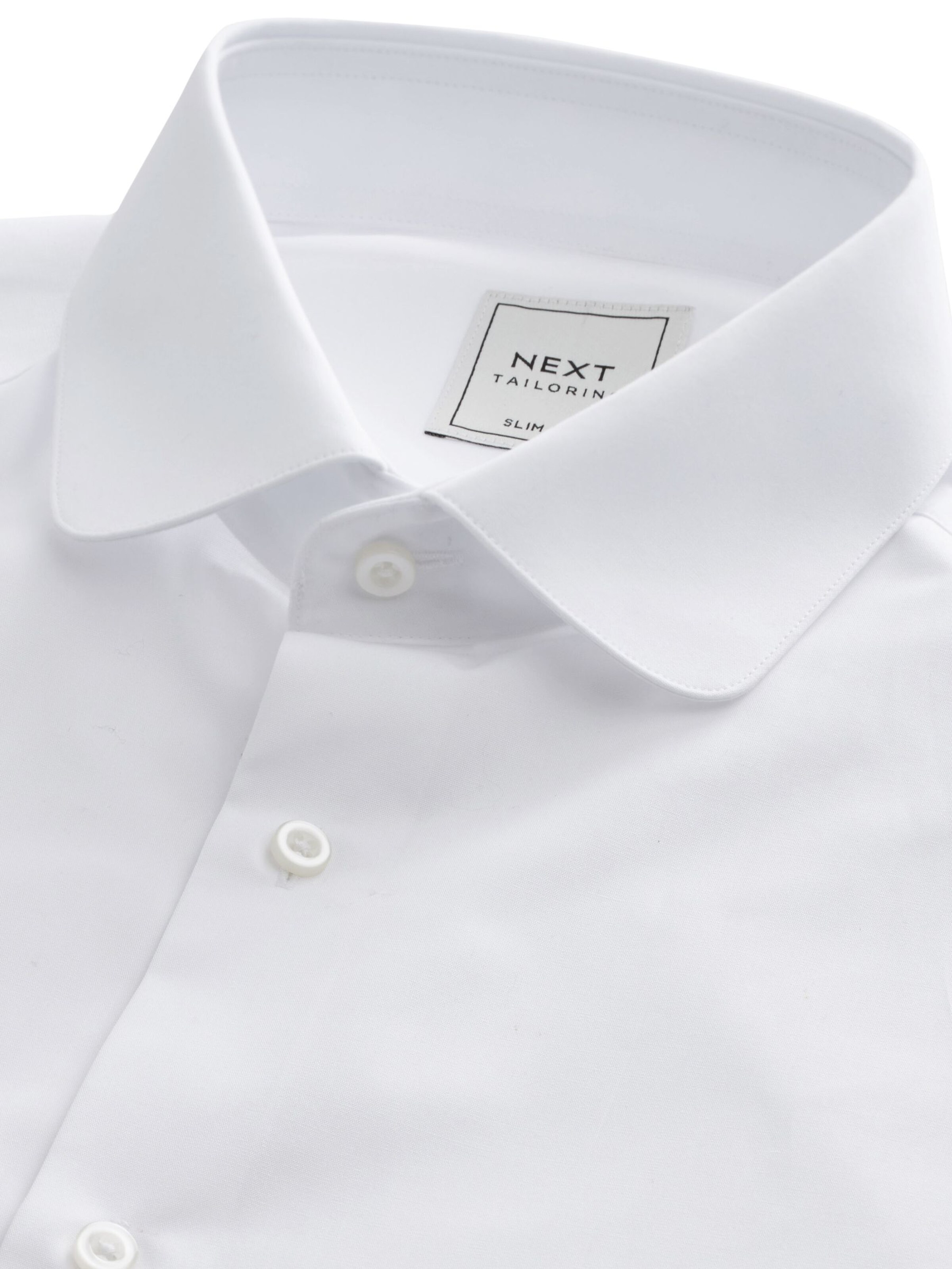 Next Средняя посадка Рубашка в Белый