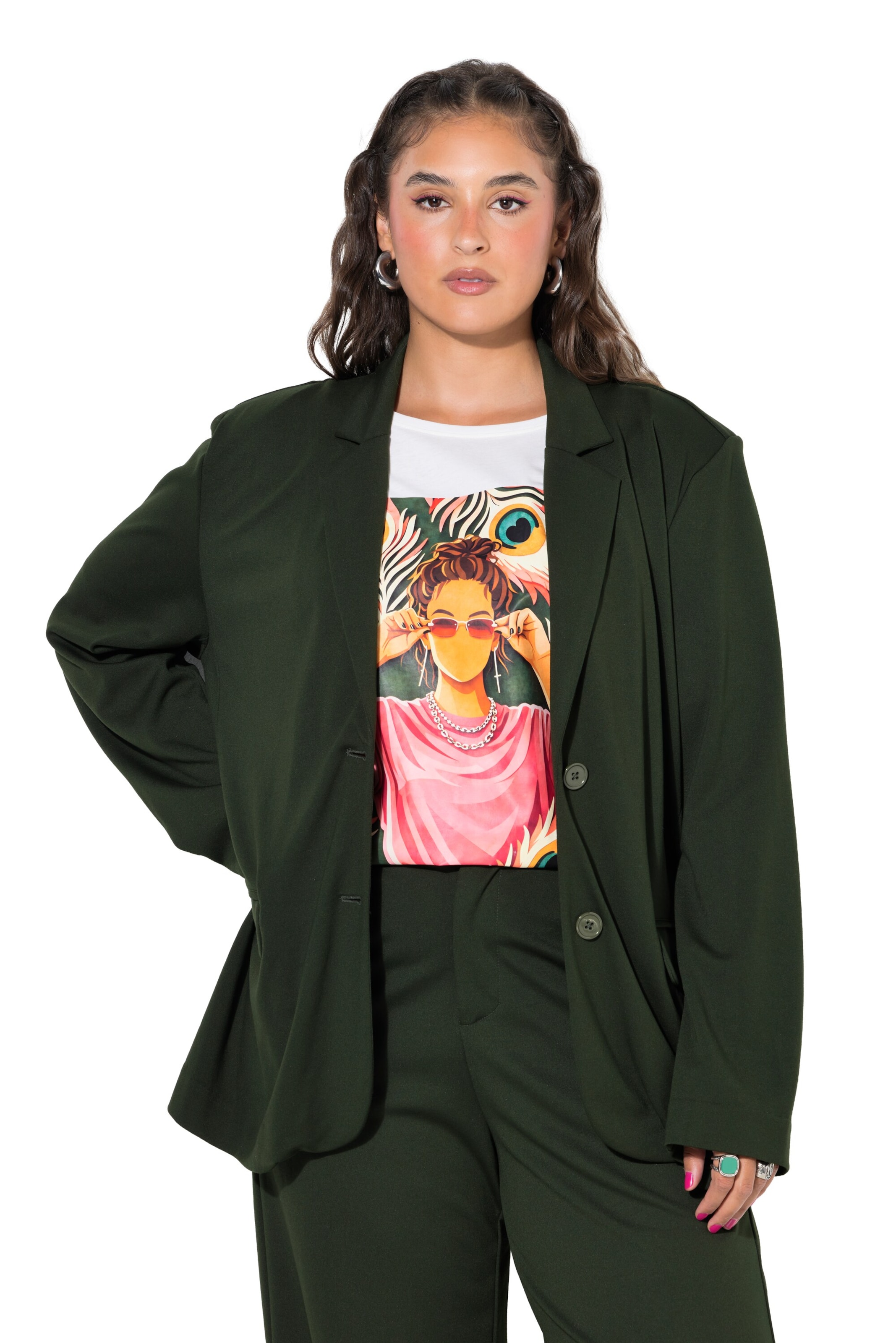 Studio Untold Blazers in Groen: voorkant