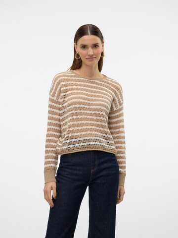 Pull-over 'VMSPRING' VERO MODA en beige : devant