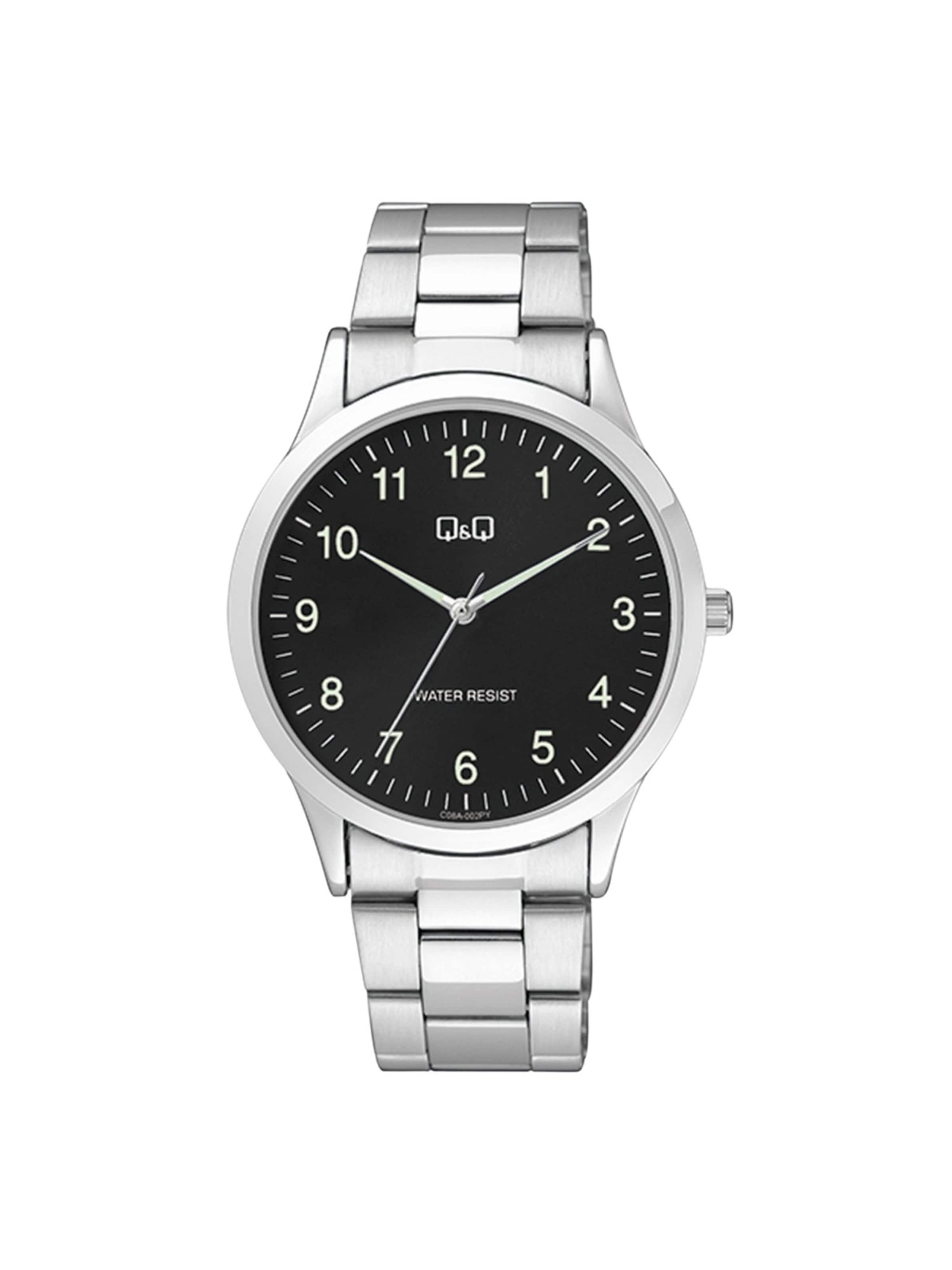 Q&Q Analoog horloge in Zilver: voorkant