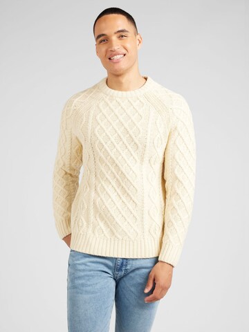 INDICODE JEANS Sweater 'Bussel' in White: front