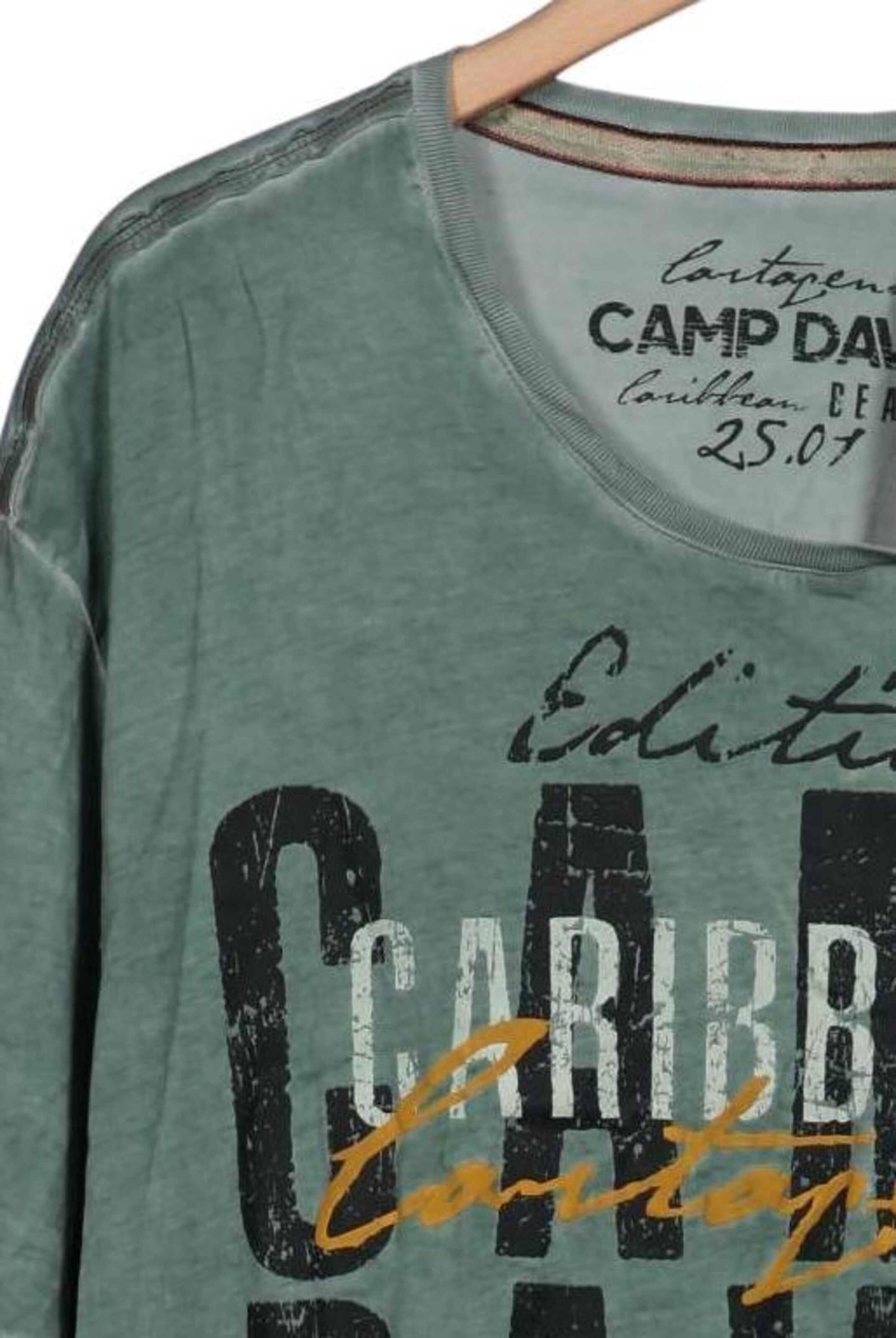 CAMP DAVID Shirt in 4XL in Green