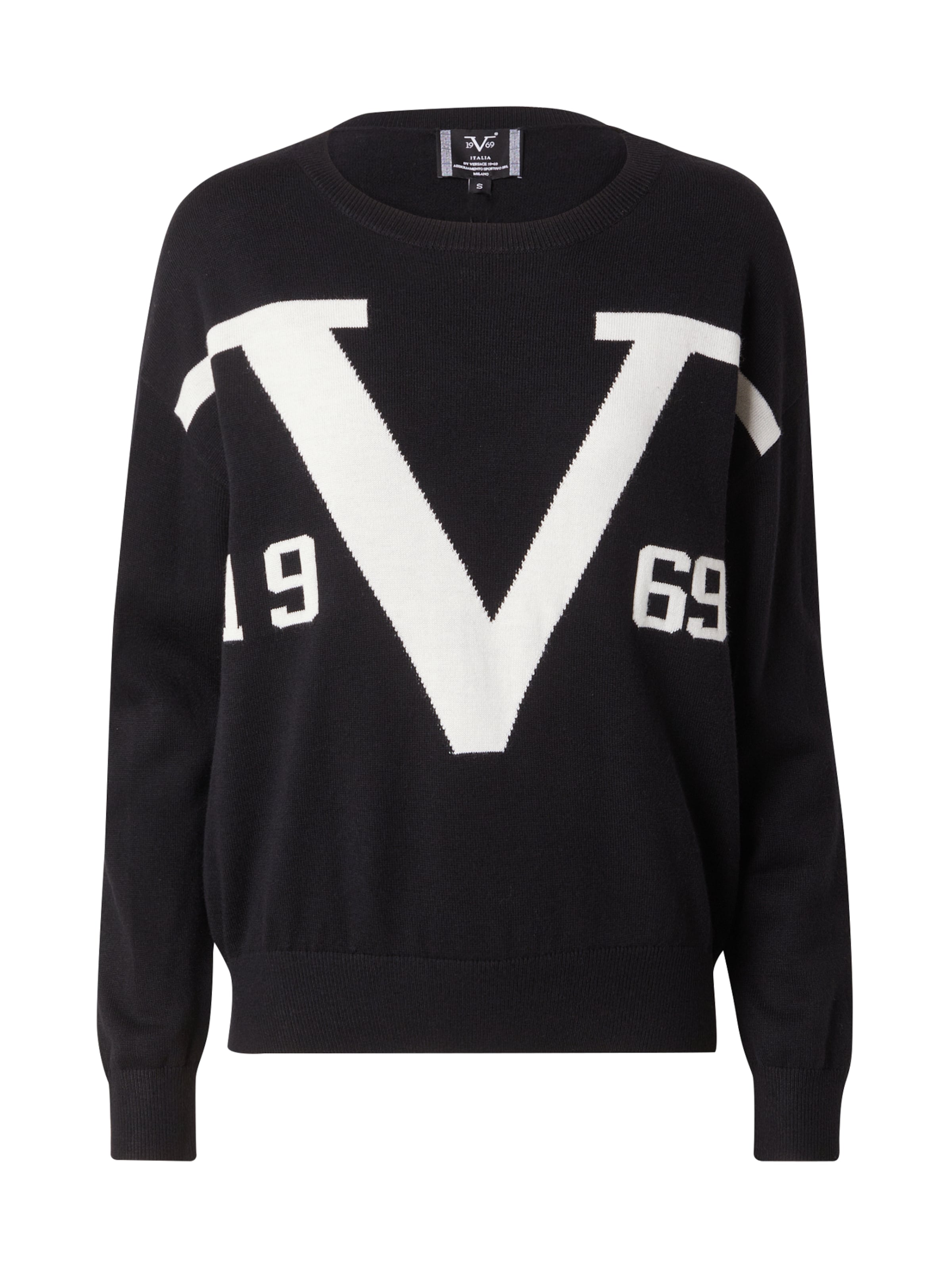 19V69 ITALIA Pullover 'DODO' i sort: forside