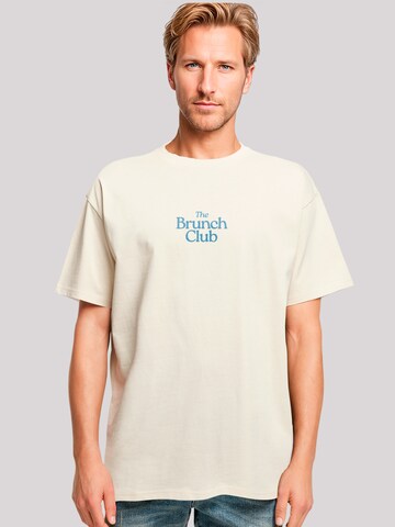 T-Shirt 'The Brunch Club' F4NT4STIC en beige : devant