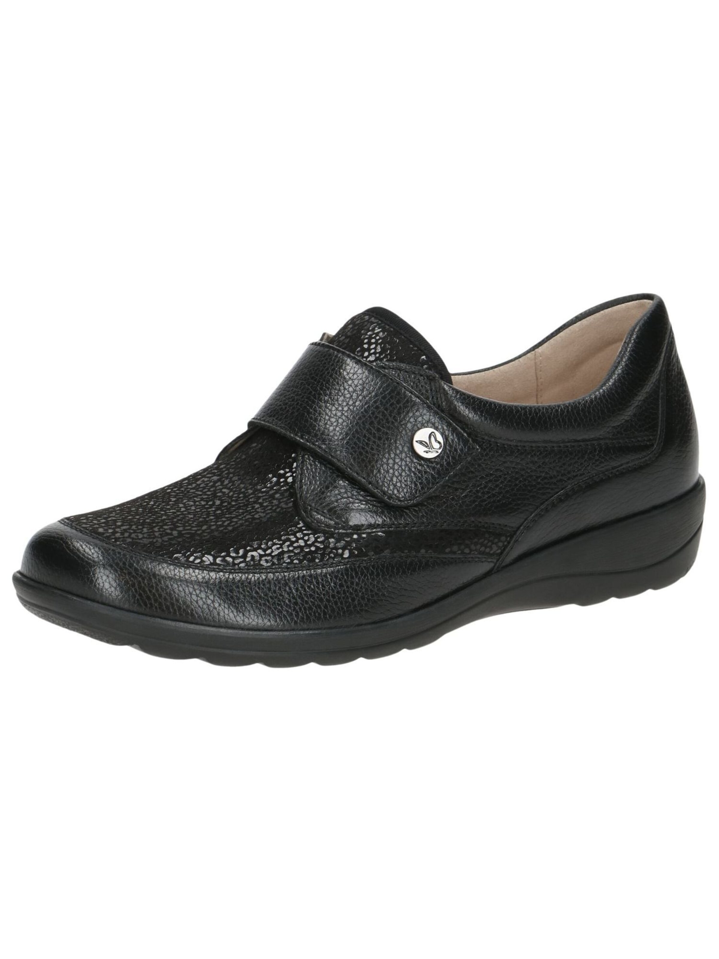 CAPRICE Classic Flats in Black: front