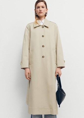 MANGO Summer Coat 'Candy' in Beige: front