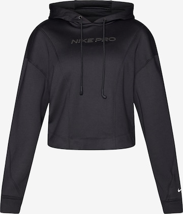NIKE Athletic Sweatshirt in Black: front