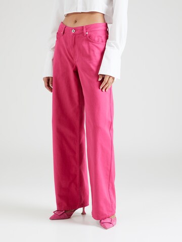 KARL LAGERFELD JEANS Loosefit Jeans in Roze: voorkant