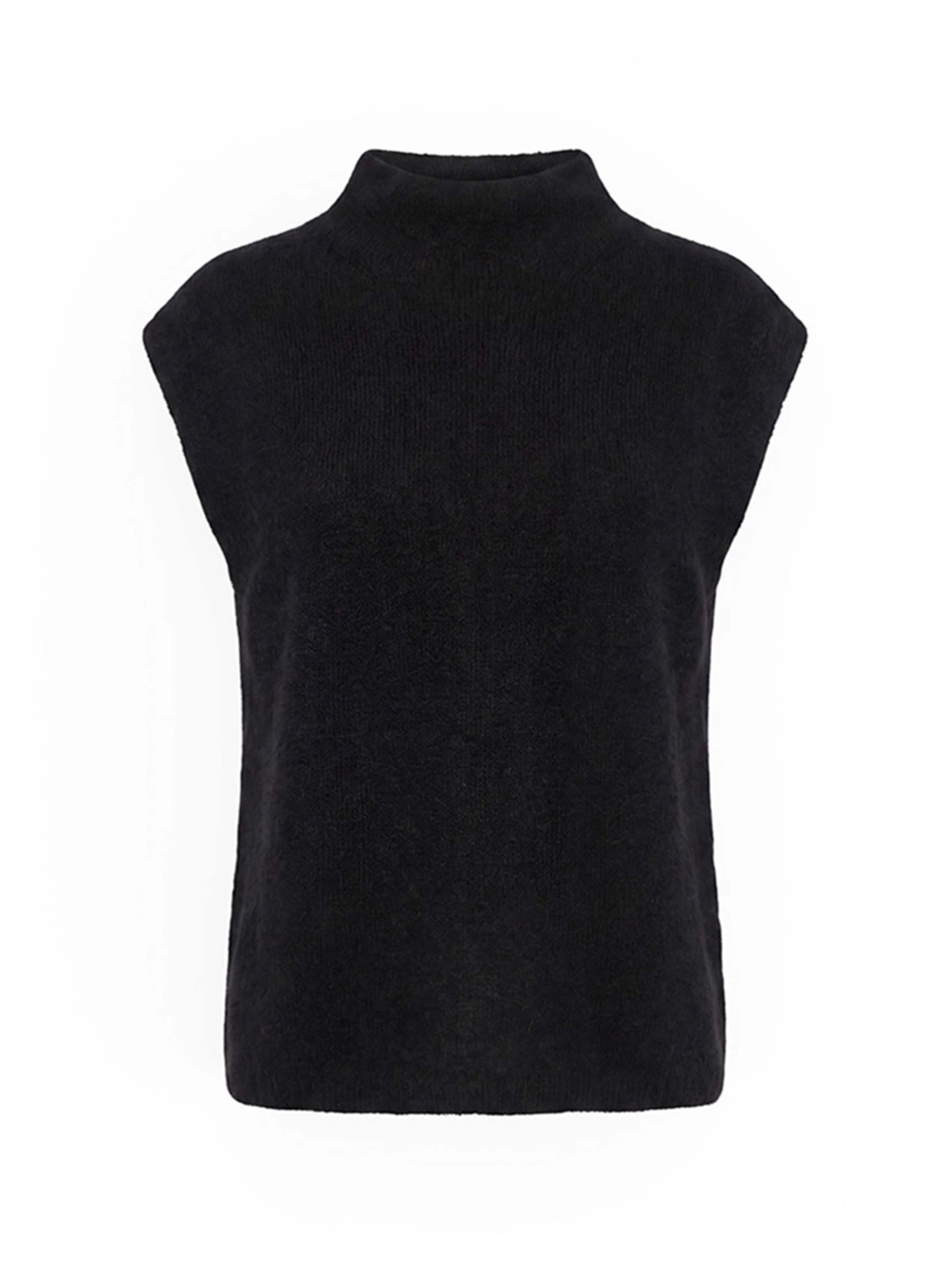 Anse Victorin Knitted Top 'Lara' in Black: front