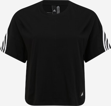 ADIDAS PERFORMANCE Skinny Funksjonsskjorte i svart: forside