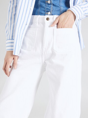 Lauren Ralph Lauren Široke hlačnice Kavbojke 'HIRS' | bela barva
