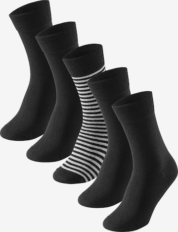 Chaussettes SCHIESSER en noir : devant