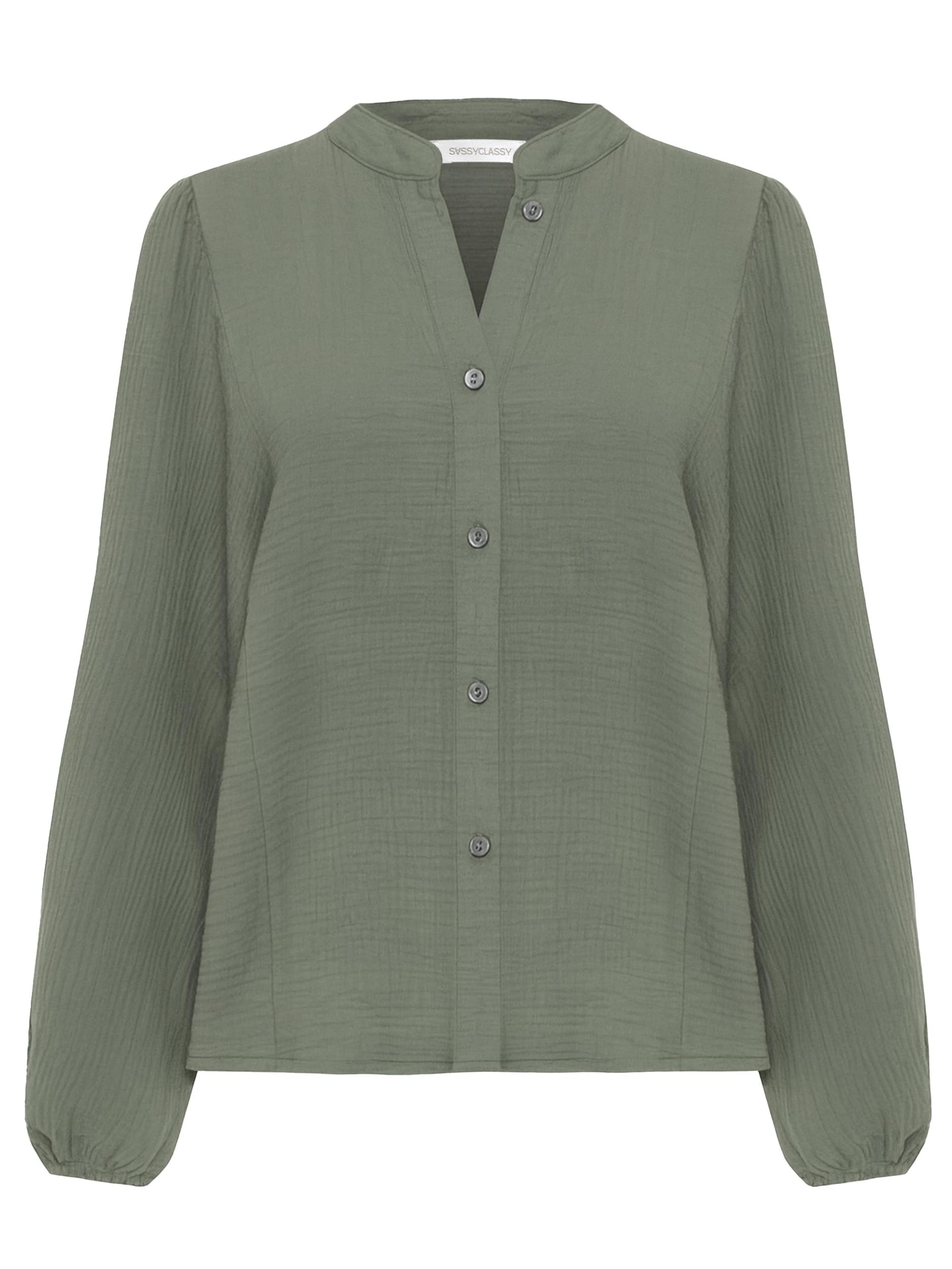 SASSYCLASSY Bluse‌‌ in Grün: Vorderseite