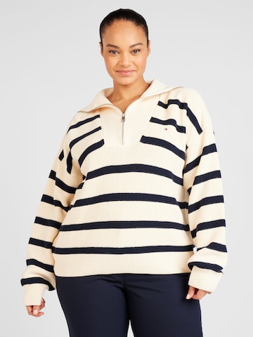 Tommy Hilfiger Curve - Pullover em branco: frente