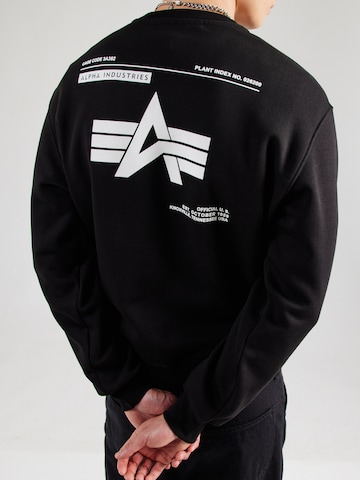 ALPHA INDUSTRIES Μπλούζα φούτερ σε μαύρο