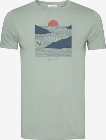 GREENBOMB T-Shirt 'Surf Cliff Guide' in Grün: Vorderseite