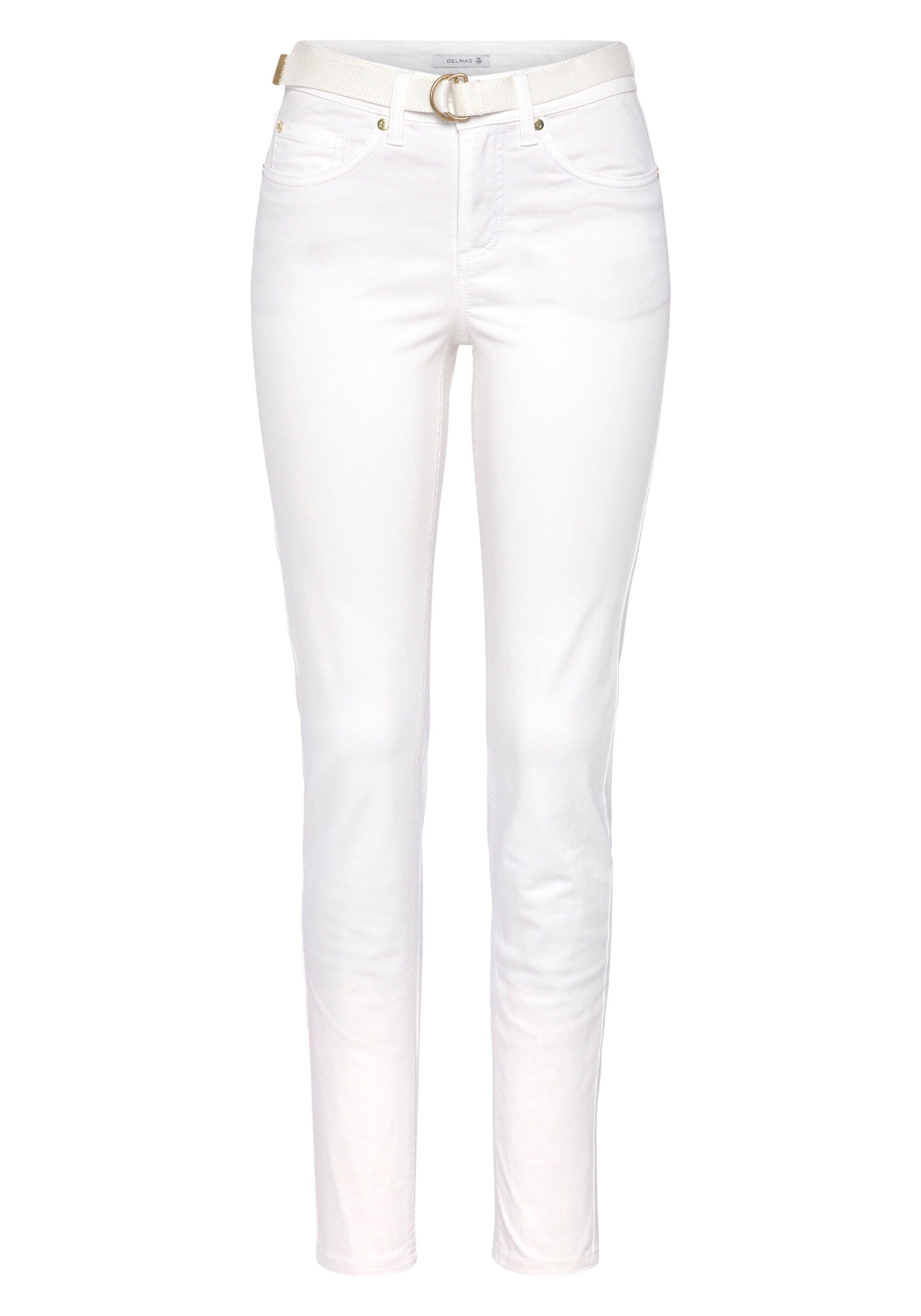 DELMAO Slim fit Jeans in White: front