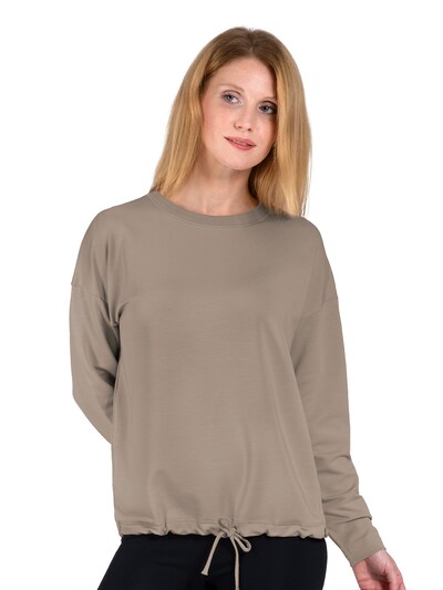 Magadi Sportpullover 'Gigi'‌‌‌‌‌ in XS in dunkelbeige, Produktansicht