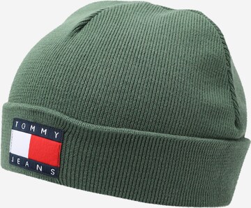 Tommy Jeans Beanie in Green: front