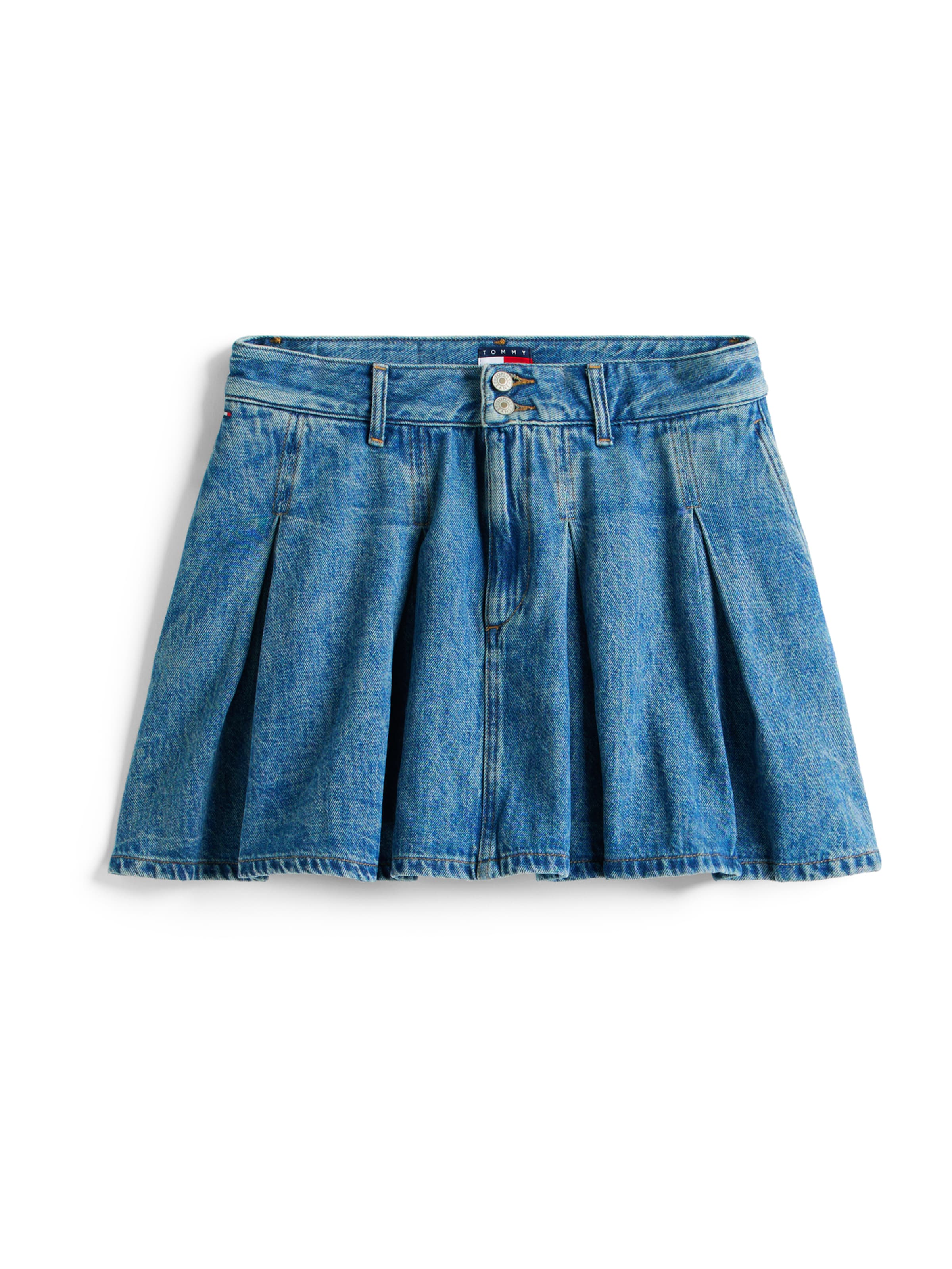 Tommy Jeans Sukně – modrá: přední strana