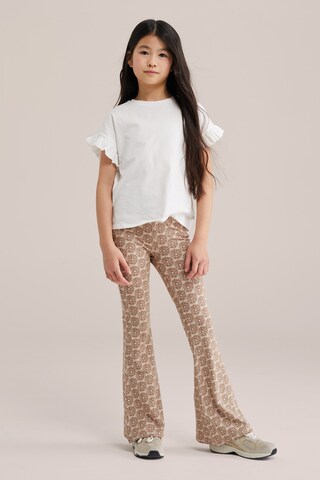 WE Fashion Flared Leggings i beige