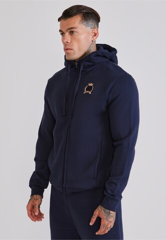 SikSilk Sweatjacke 'Essentials' in Blau